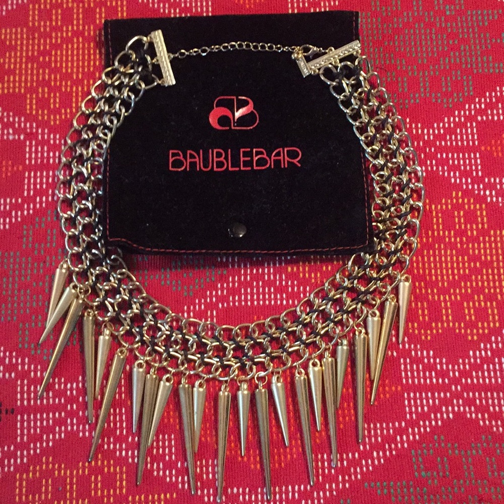 Bauble Bar Bib Statement Necklace Gold
